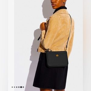 Coach Black Slim Turnlock Crossbody